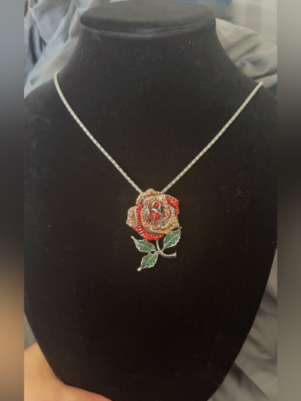 Betsey Johnson Rose necklace/brooch